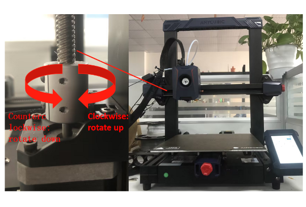 Anycubic Kobra 2 Series Raise the Z-axis to the middle position